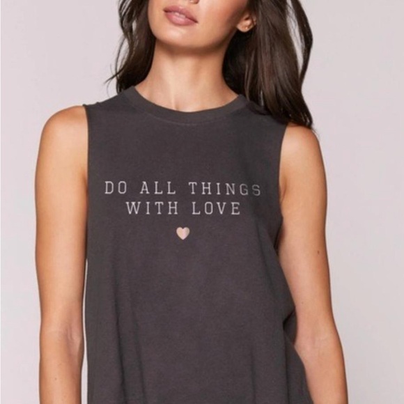 NWT Spiritual Gangster Grey Medium Box Cropped Muscle Tank - Picture 1 of 4